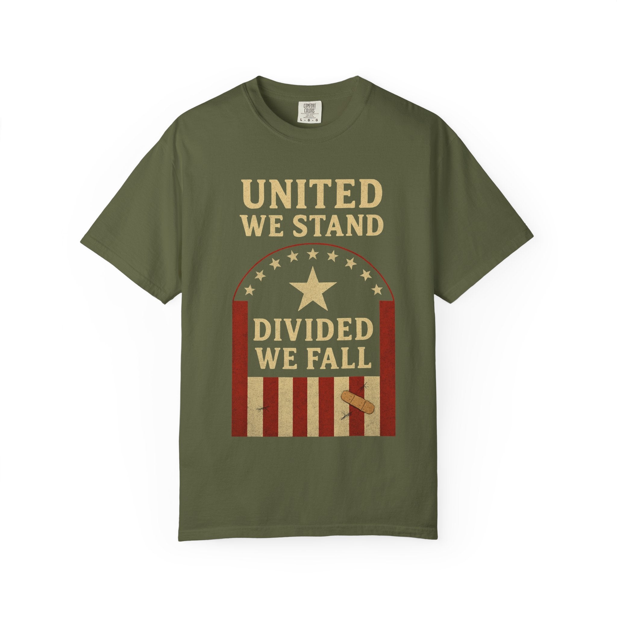 "Divided We Fall" Unisex Garment-Dyed T-shirt