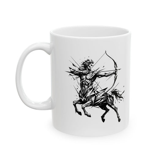 "Sagittarius The Archer Centaur" White Ceramic Mug