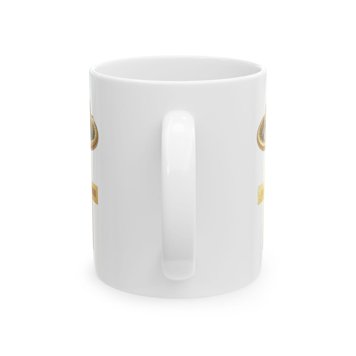 "Good Book Series The Holy Shield" White Ceramic Mug — Graphic