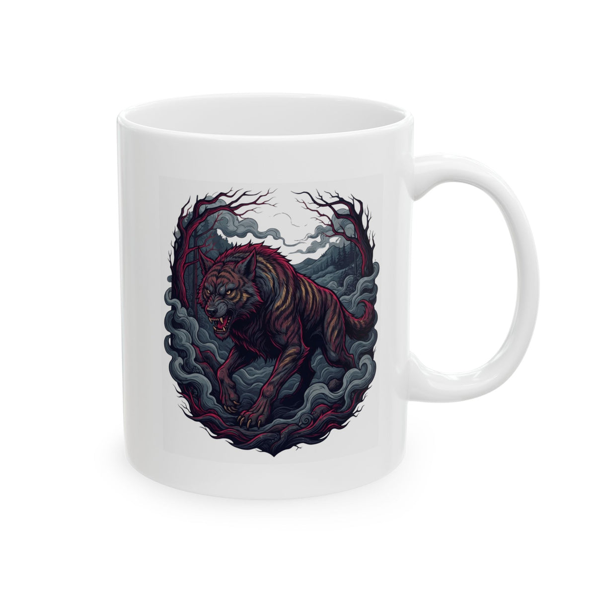 "The Beast of Gévaudan (France)" White Ceramic Mug