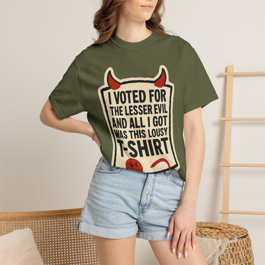 "Lesser Evil" Unisex Garment-Dyed T-shirt