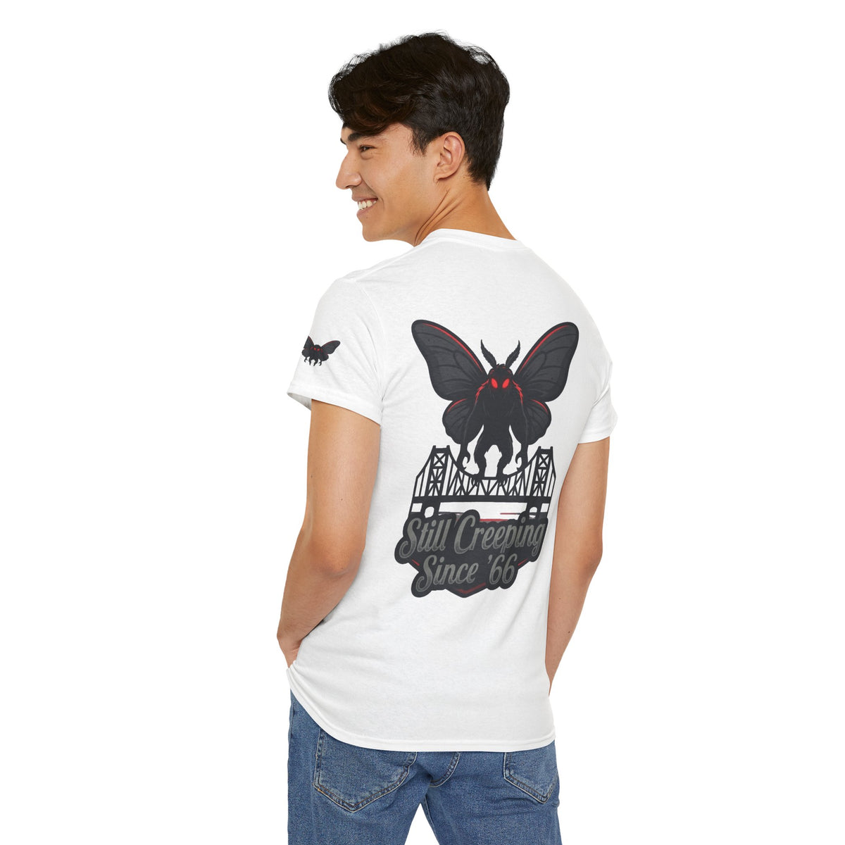 Color: White | Mothman (West Virginia, USA) Premium Graphic Tee