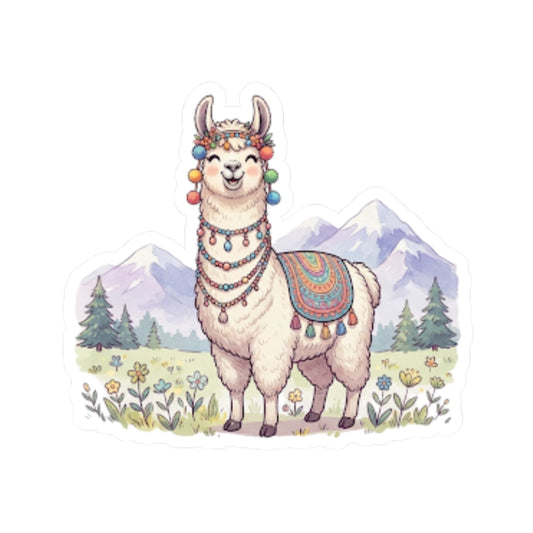 "Hippy Llama" Sticker — Main