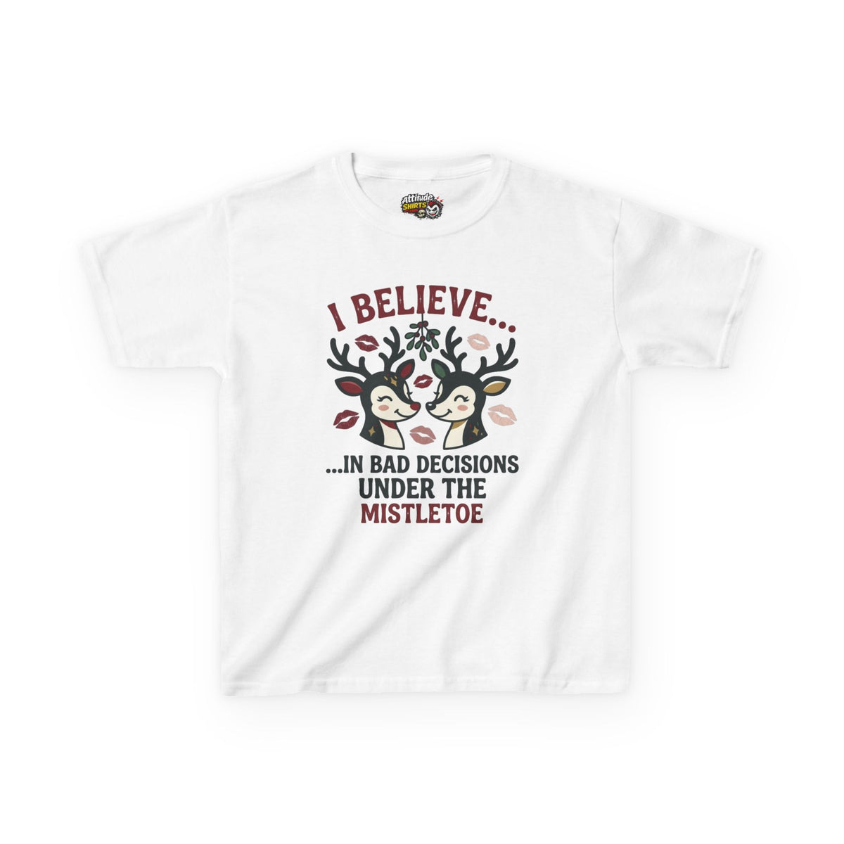"Bad Decisions Under the Mistletoe" Kids Tee