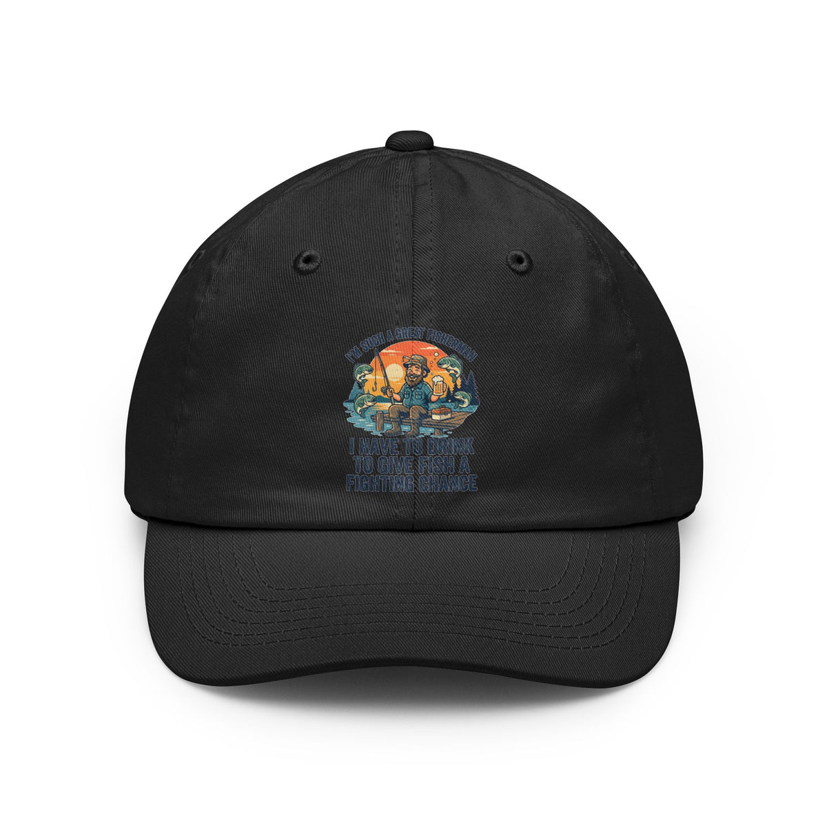 Color: Black | Drink to Give Fish a Fighting Chance Dad Hat