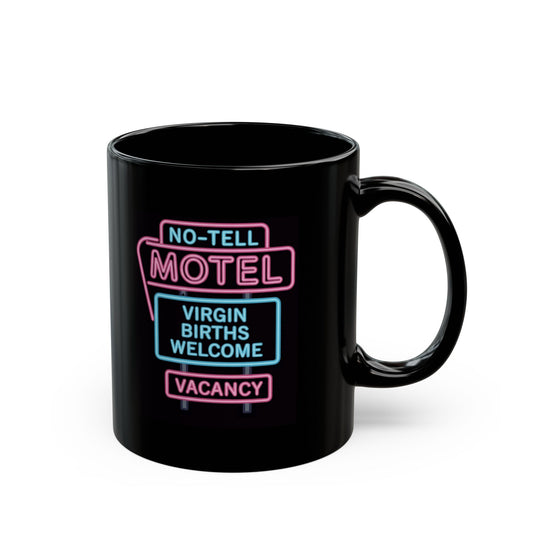 "No Vacancy" Black Ceramic Mug — Graphic