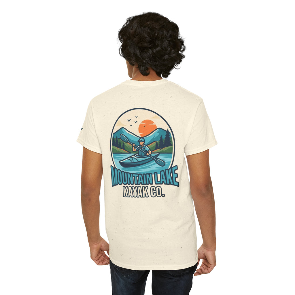 "Mountain Lake Kayak" Premium Graphic Tee