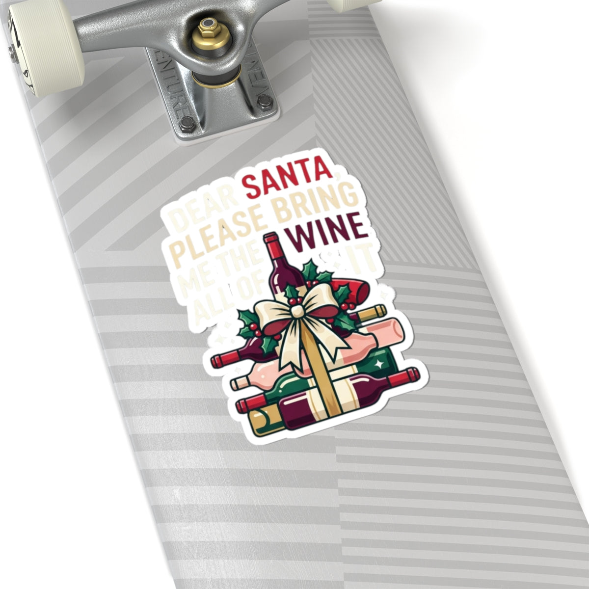 "Santa Bring Me Wine" Sticker — Main
