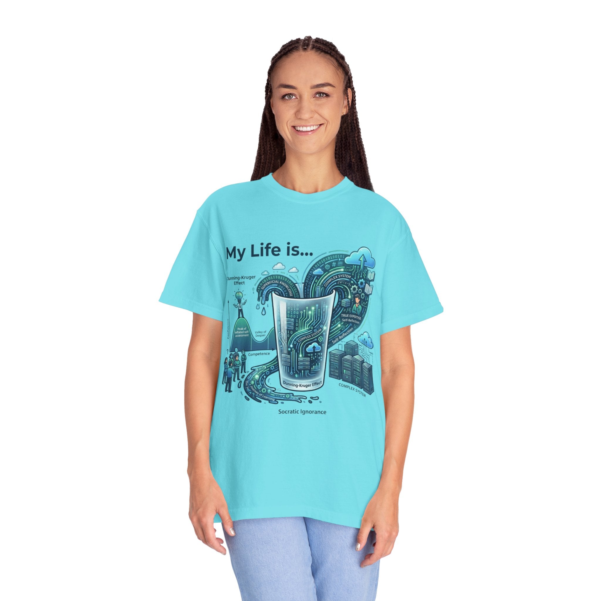 "Dunning Kruger" Unisex Garment-Dyed T-shirt