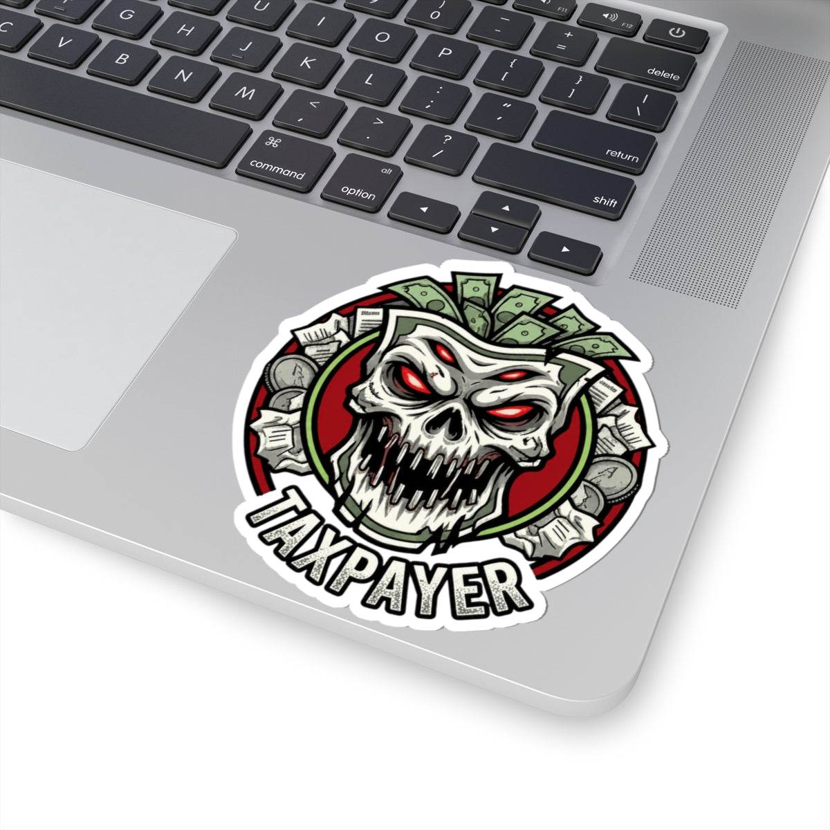 "Horror of Taxes" Sticker
