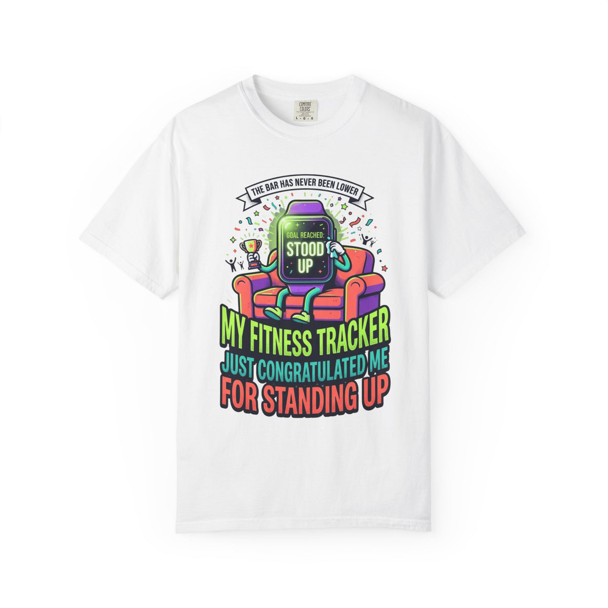 Color: White | The Bar Has Never Been Lower Unisex Garment-Dyed Tee