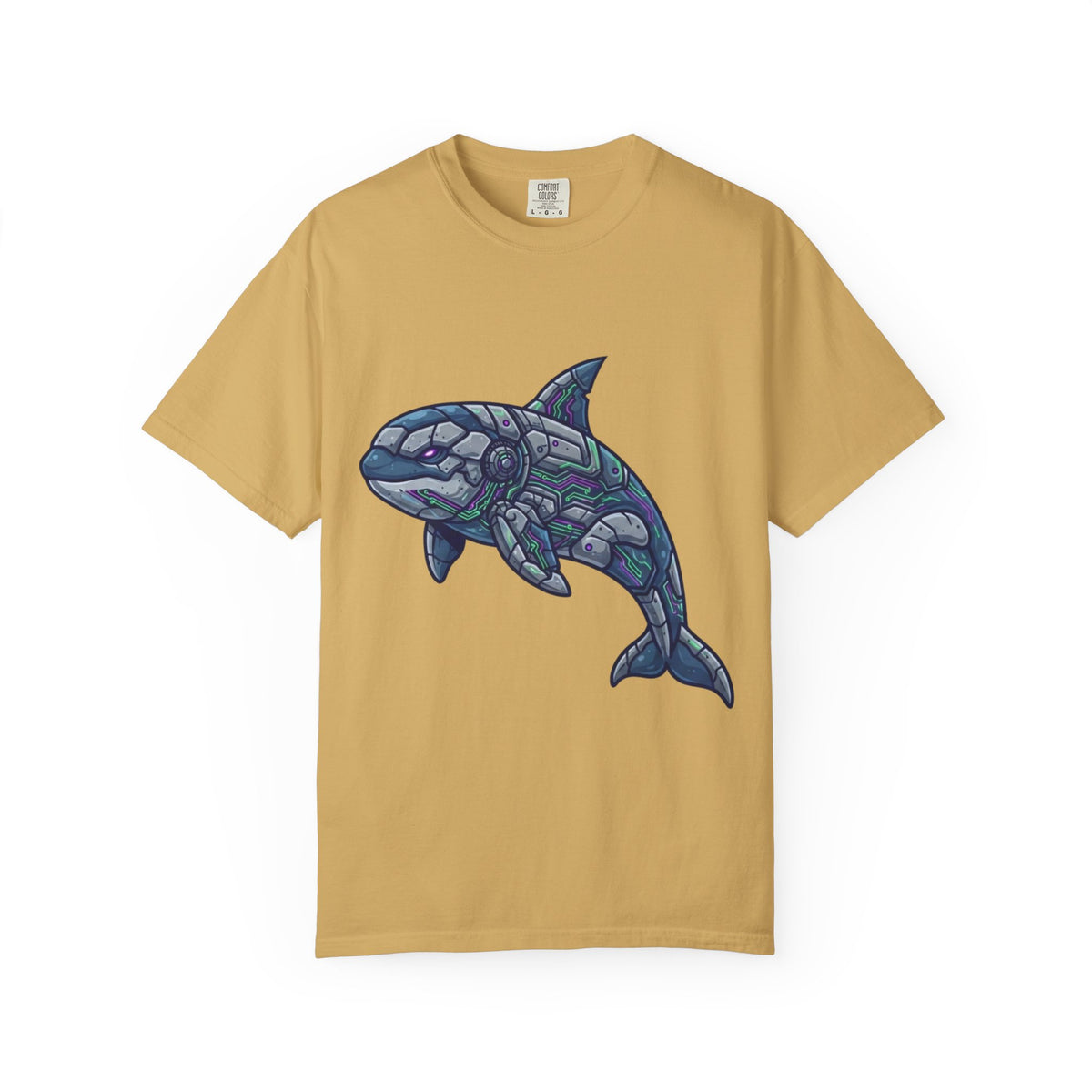 Color: Mustard | Killer Whale Unisex Garment-Dyed Tee