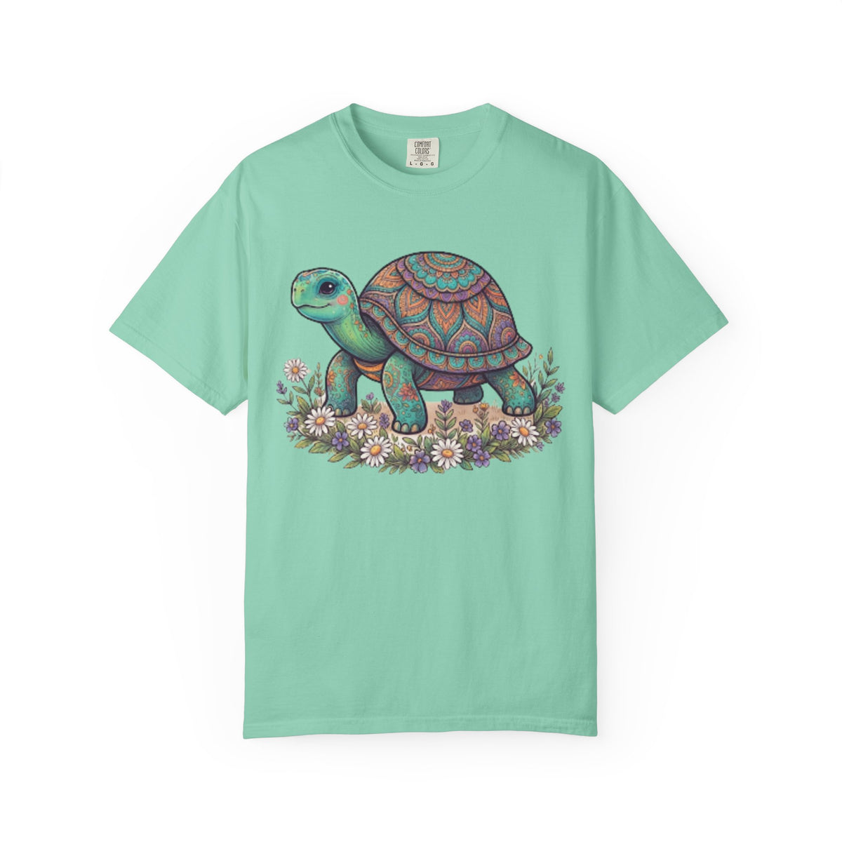 "Hippy Turtle" Unisex Garment-Dyed Tee