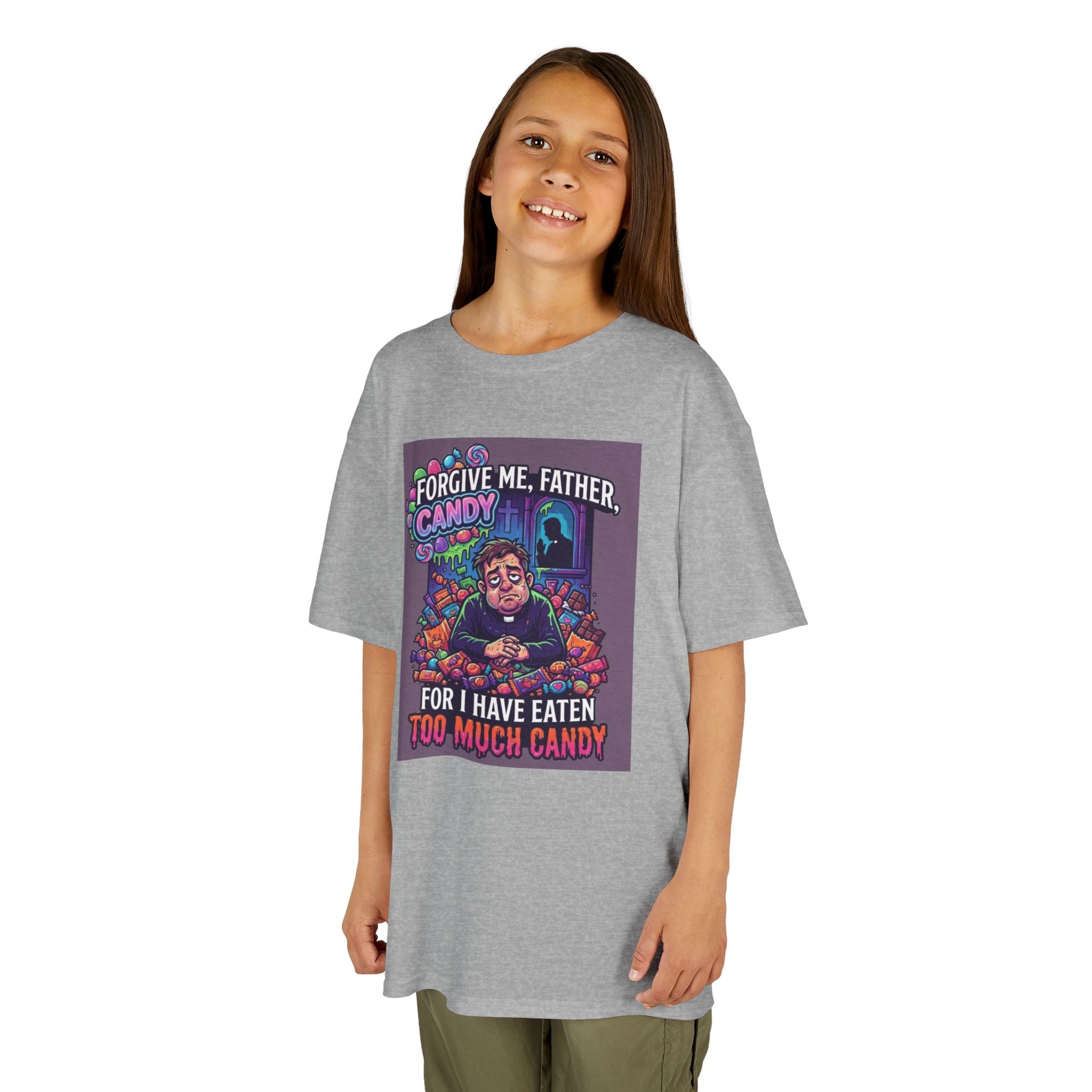 "Forgive Me Father Too Much Candy" Kids Tee