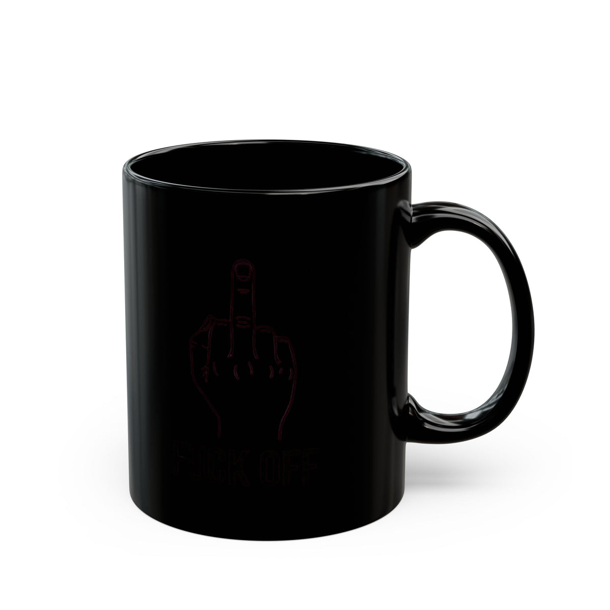 "F@#% OFF" Black Ceramic Mug