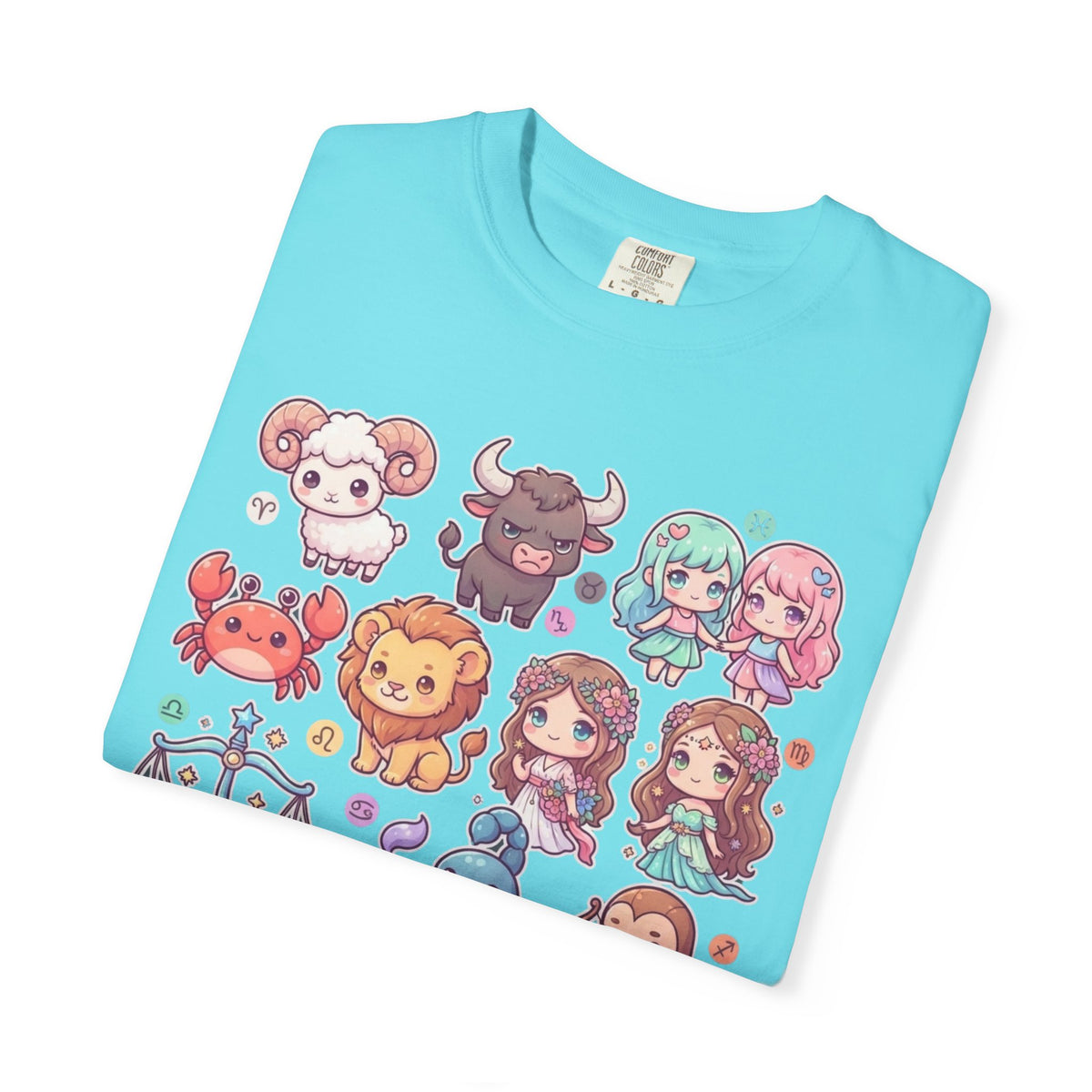 "Cute Chibi Zodiac" Unisex Garment-Dyed Tee