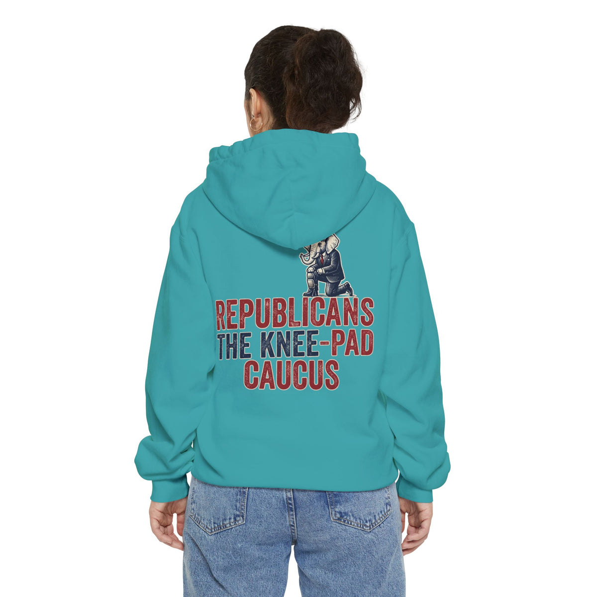 Color: Seafoam | The Knee Pad Caucus Garment-Dyed Hoodie