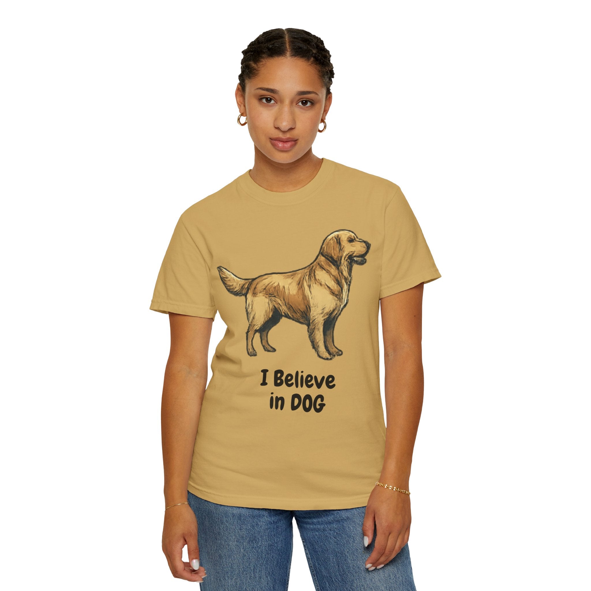 "I Believe in DOG" Unisex Garment-Dyed T-shirt