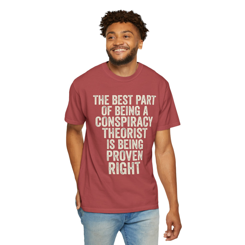 "Conspiracy Theorist" Unisex Garment-Dyed Tee