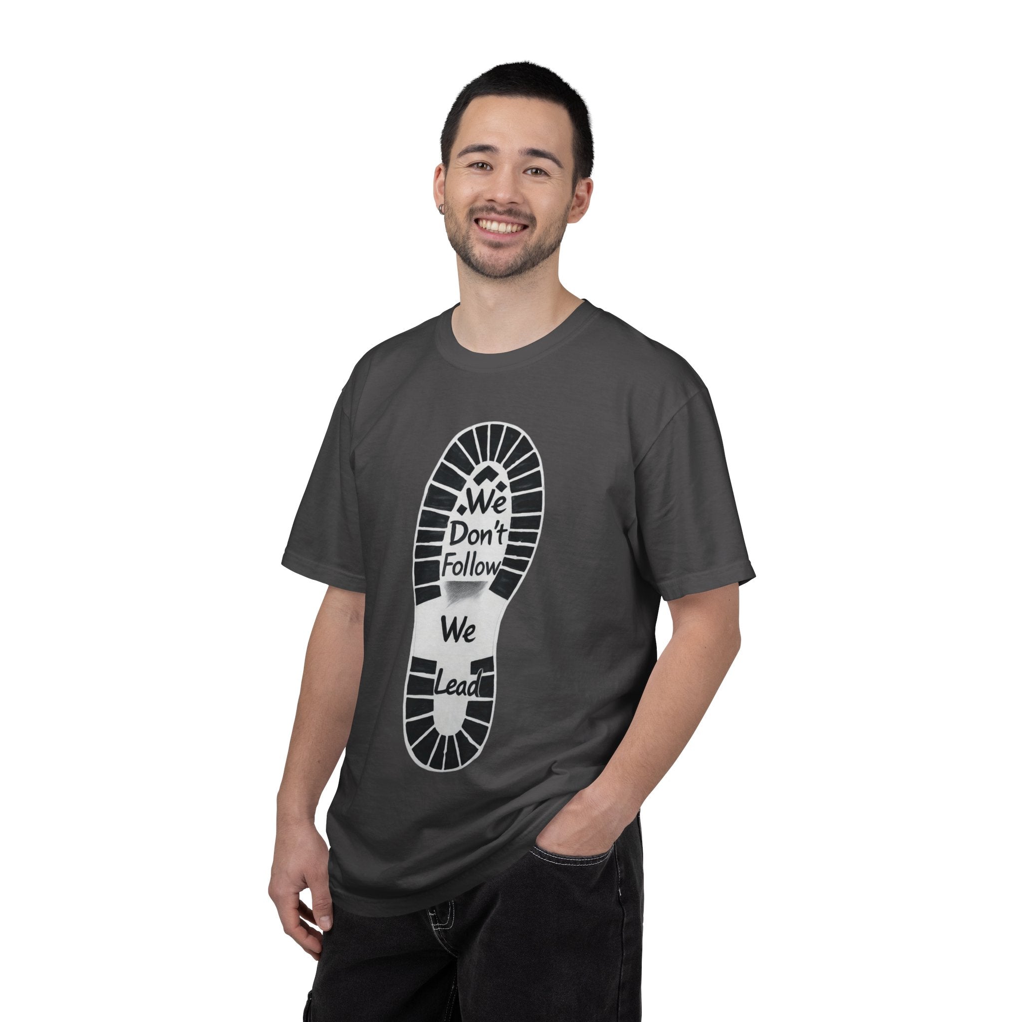 "We Don't Follow-We Lead" Unisex Garment-Dyed T-shirt