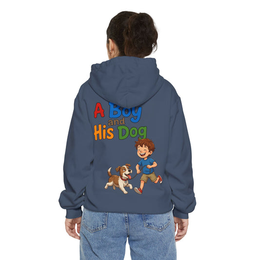 Color: Denim | A Boy And His Dog Garment-Dyed Hoodie