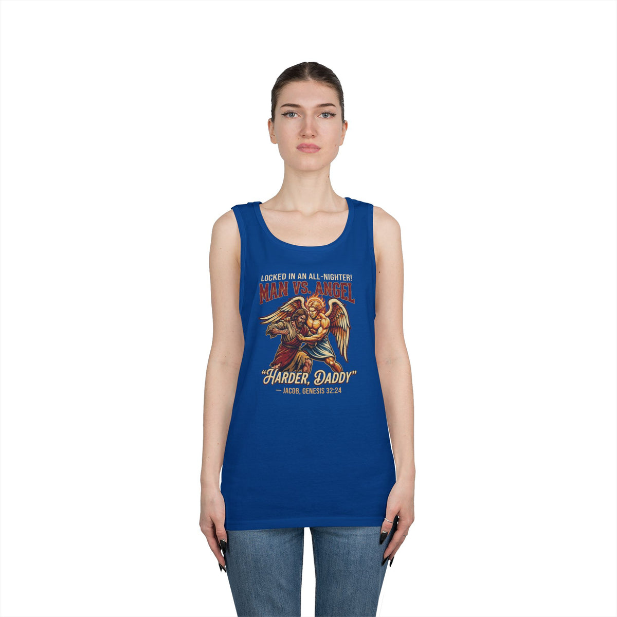 "Good Book Series Man vs Angel" Tank Top