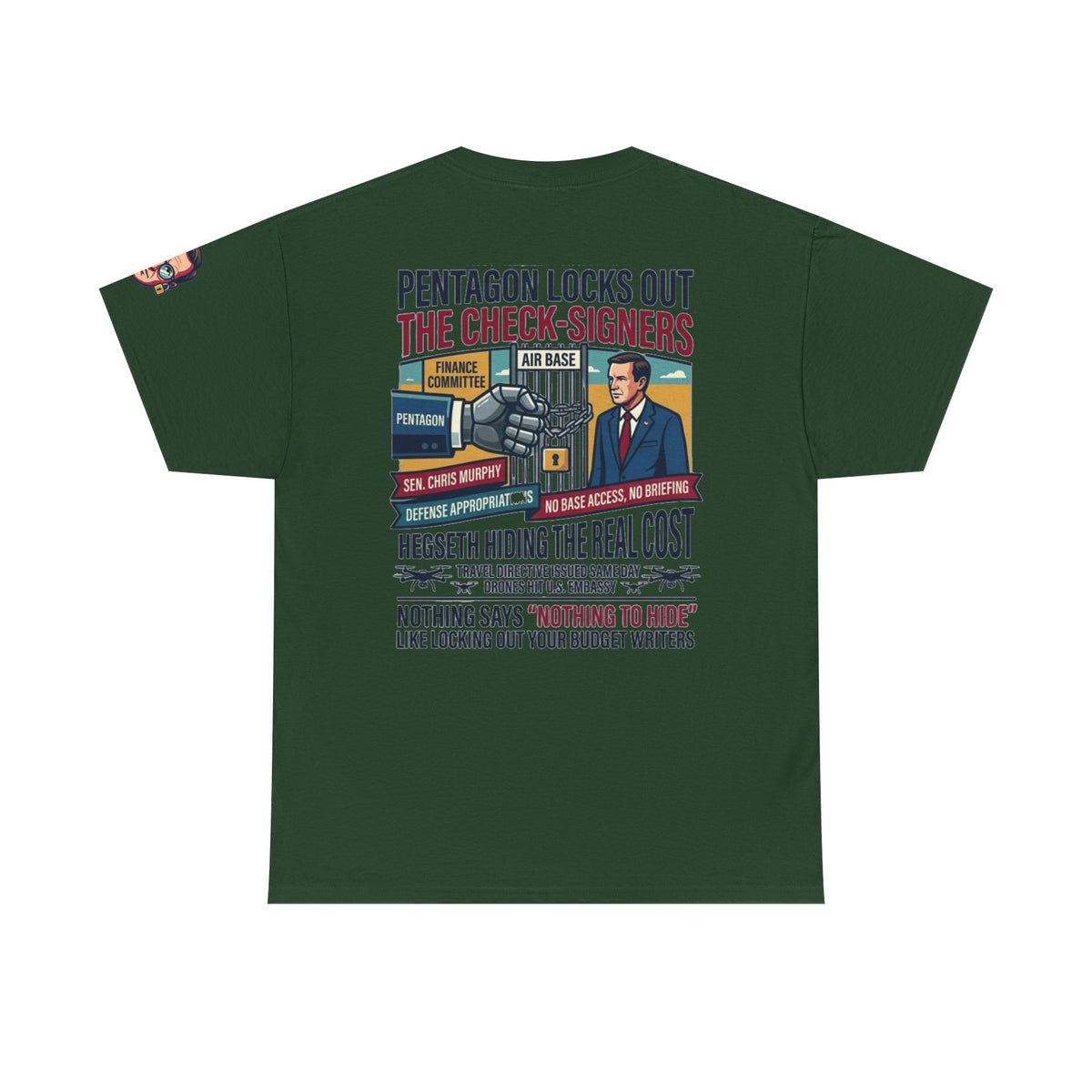 "Pentagon Locks Out The Check Signers" Premium Graphic Tee