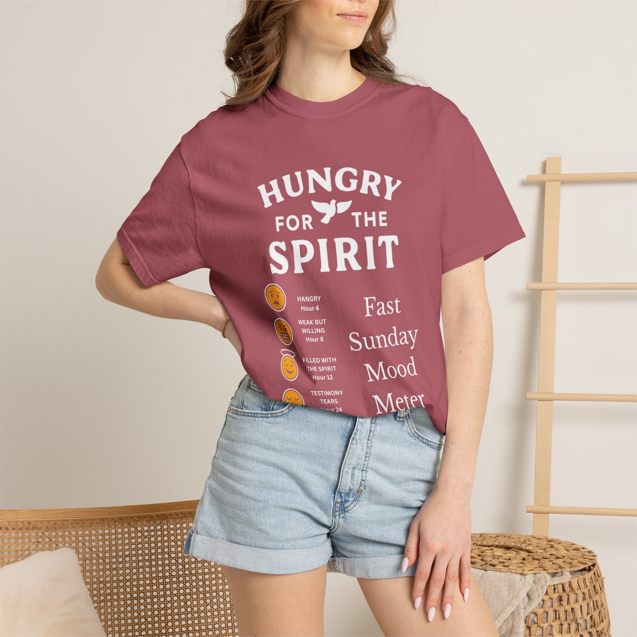 "Fast Sunday Mood Meter" Unisex Garment-Dyed T-shirt