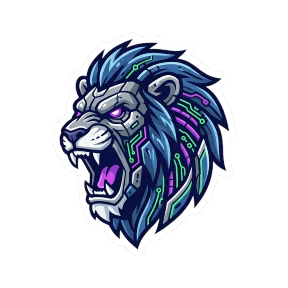 "Cyber Lion" Sticker