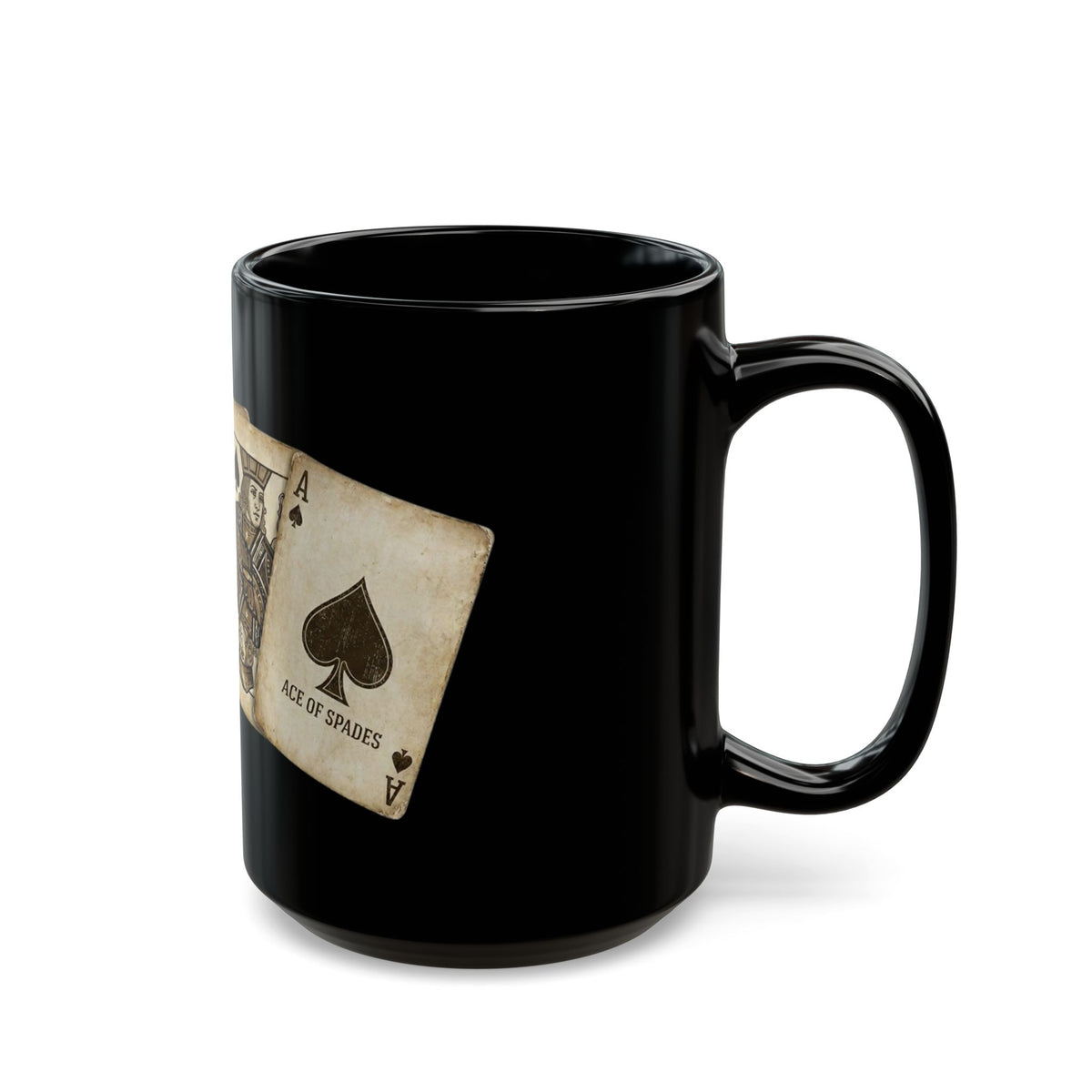 "Strip Poker Professional" Black Ceramic Mug — Graphic
