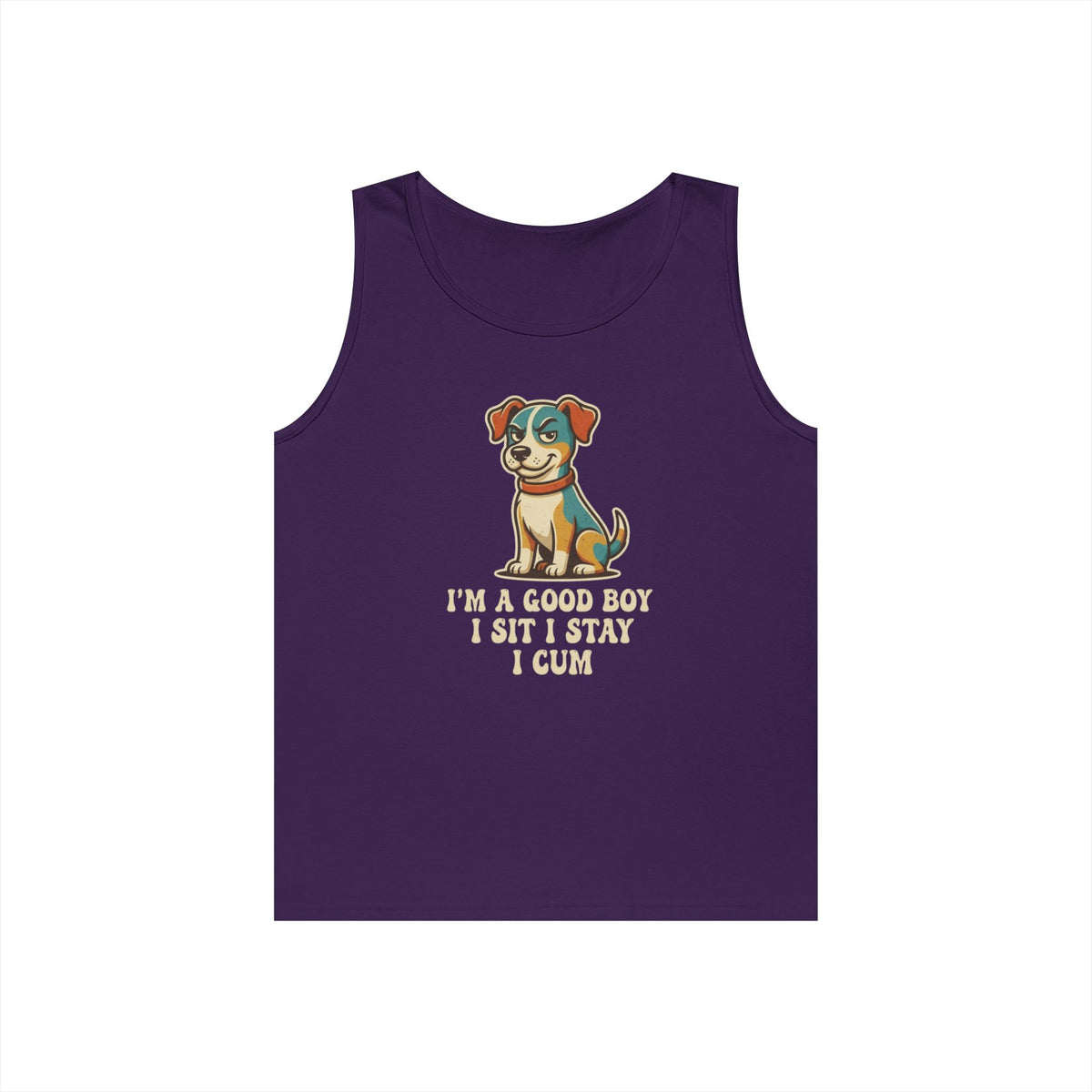 Color: Purple | I'm A Good Boy Tank Top