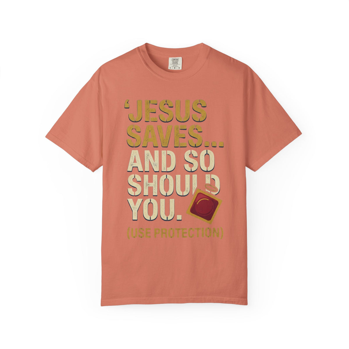 "Good Book Series Jesus Saves and So Should You" Unisex Garment-Dyed Tee