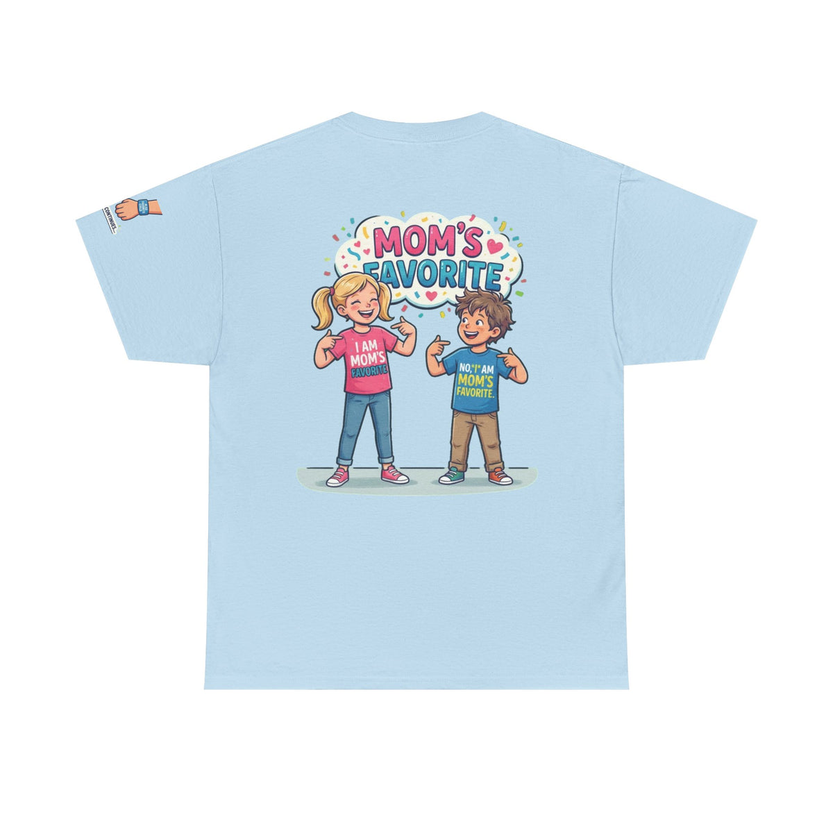 Color: Light Blue | Mom's Favorite Premium Graphic Tee