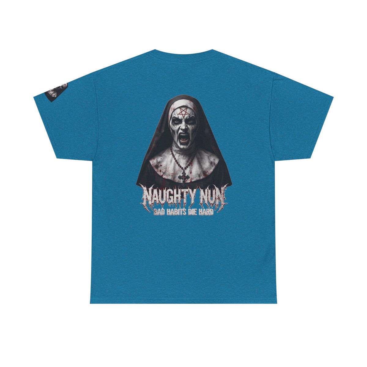 Color: Antique Sapphire | Naughty Nun Premium Graphic Tee
