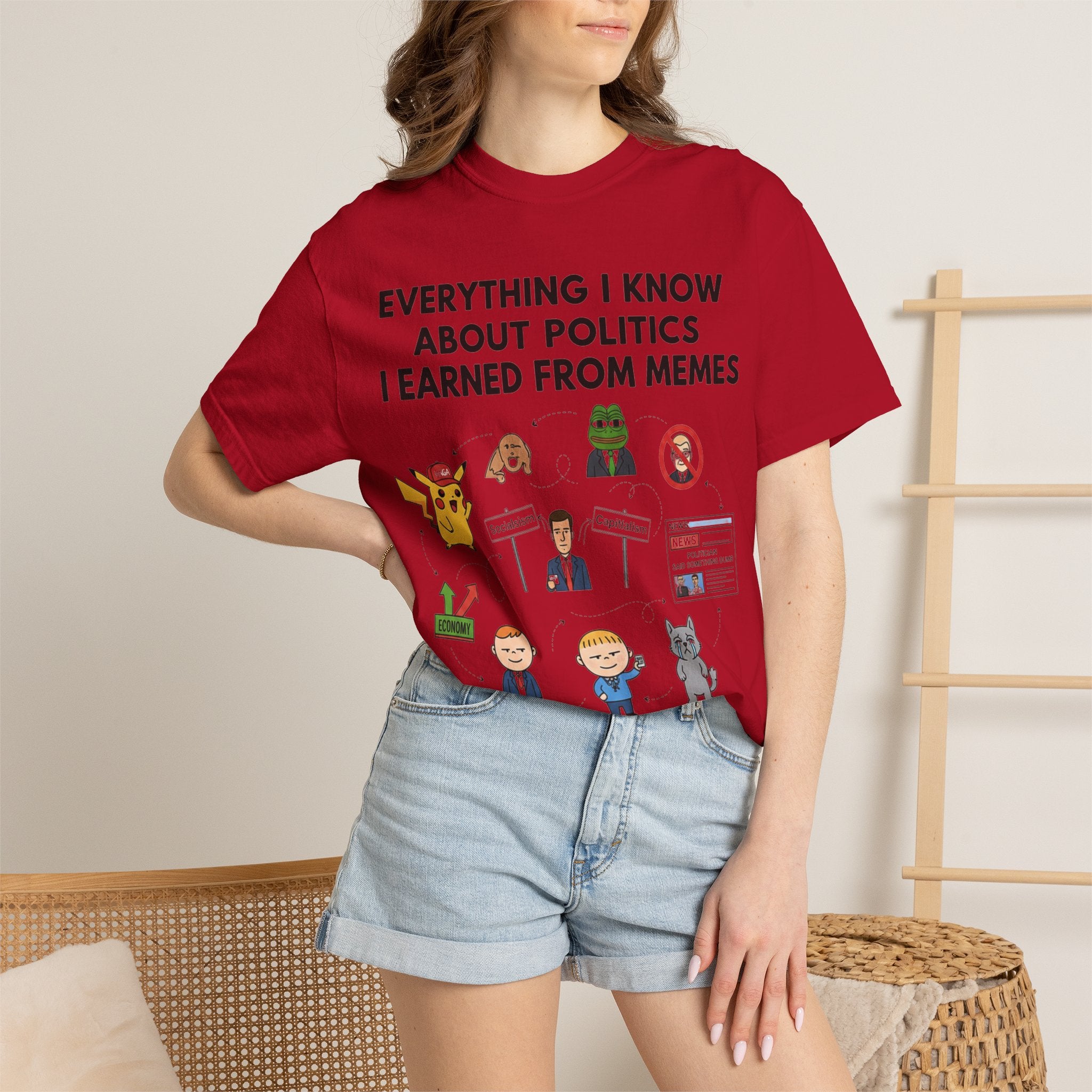 "Advanced Degrees in Memes" Unisex Garment-Dyed T-shirt