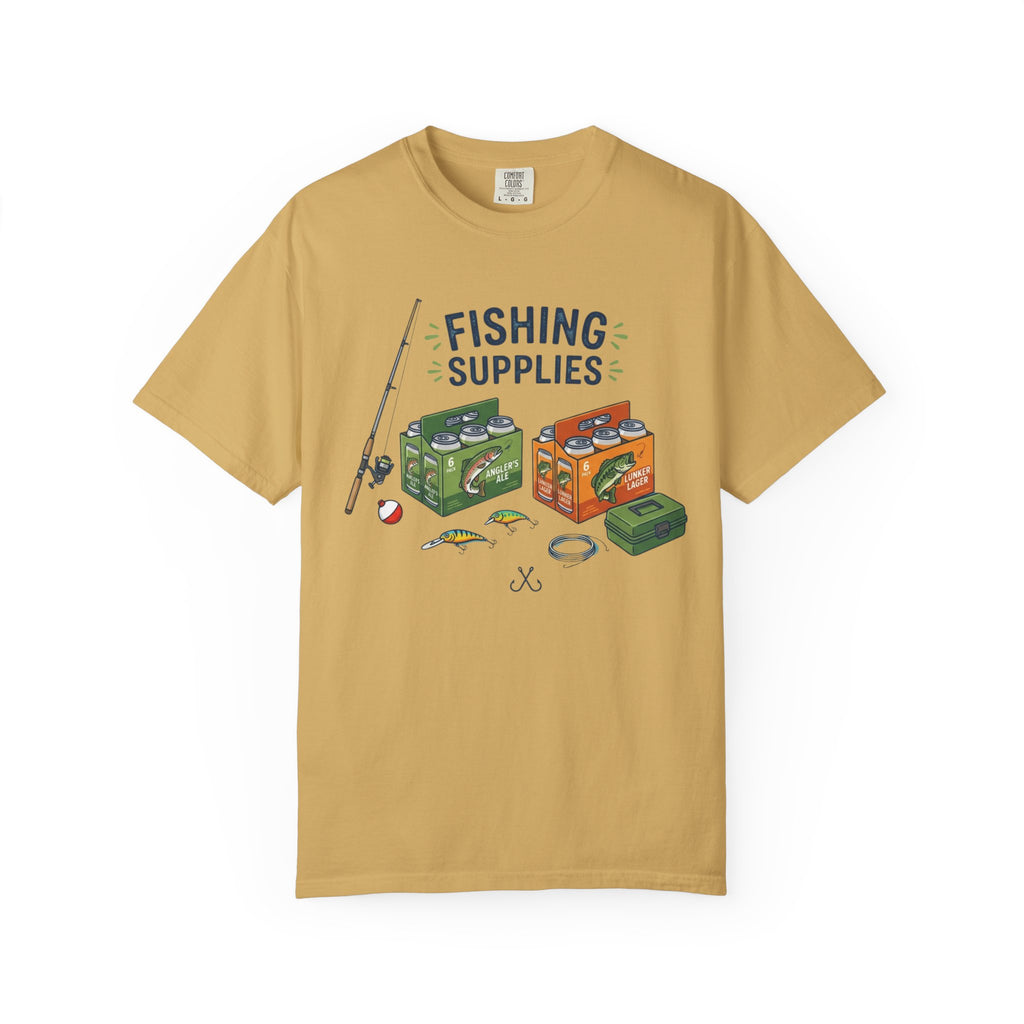 "Fishing Supplies" Unisex Garment-Dyed Tee