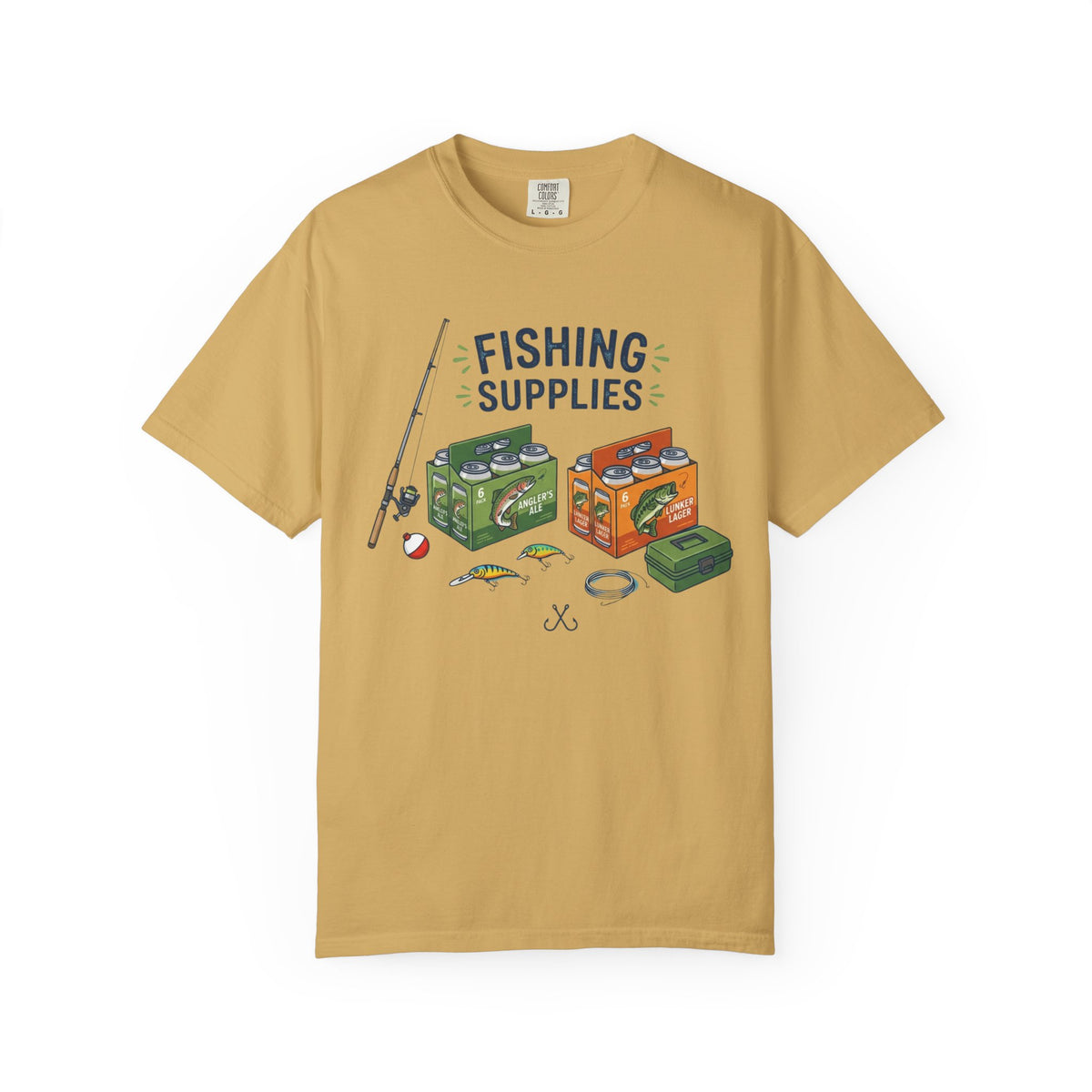 Color: Mustard | Fishing Supplies Unisex Garment-Dyed Tee