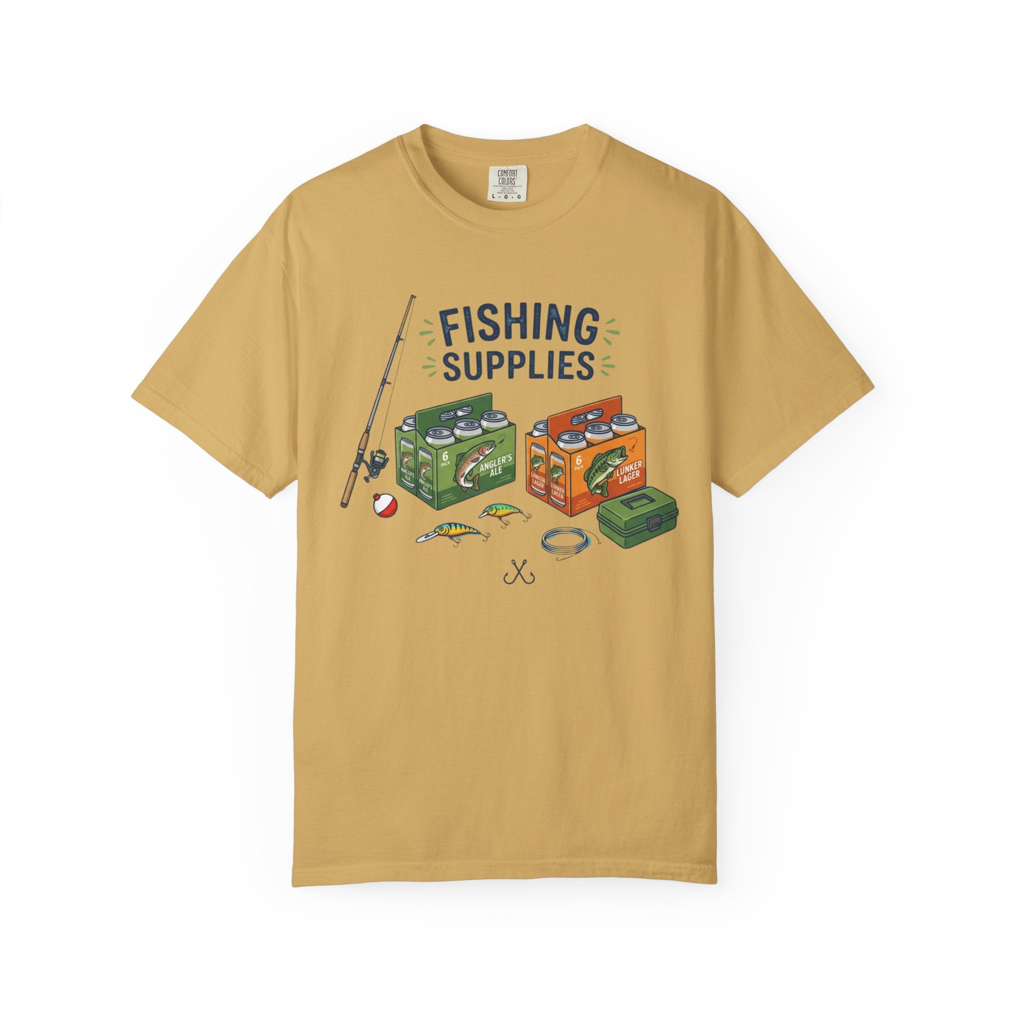 "Fishing Supplies" Unisex Garment-Dyed Tee