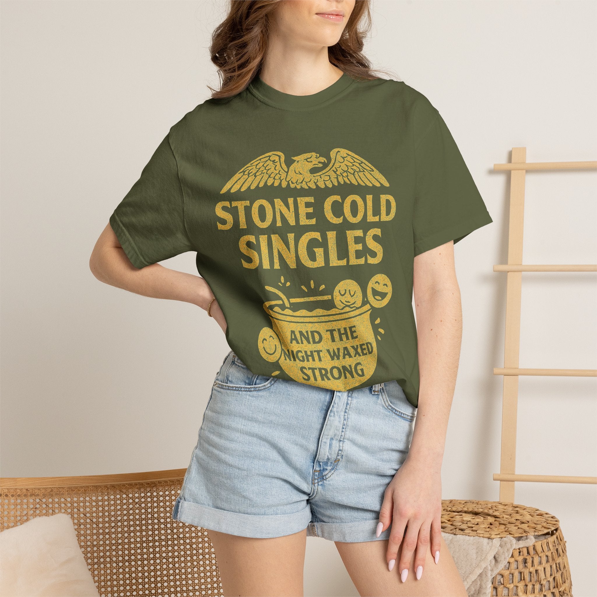 "Stone Cold Singles" Unisex Garment-Dyed T-shirt