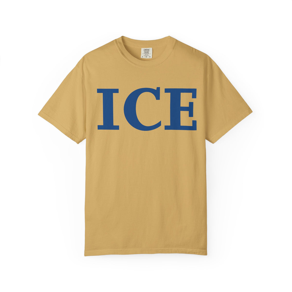 Color: Mustard | ICE LOGO Unisex Garment-Dyed T-shirt