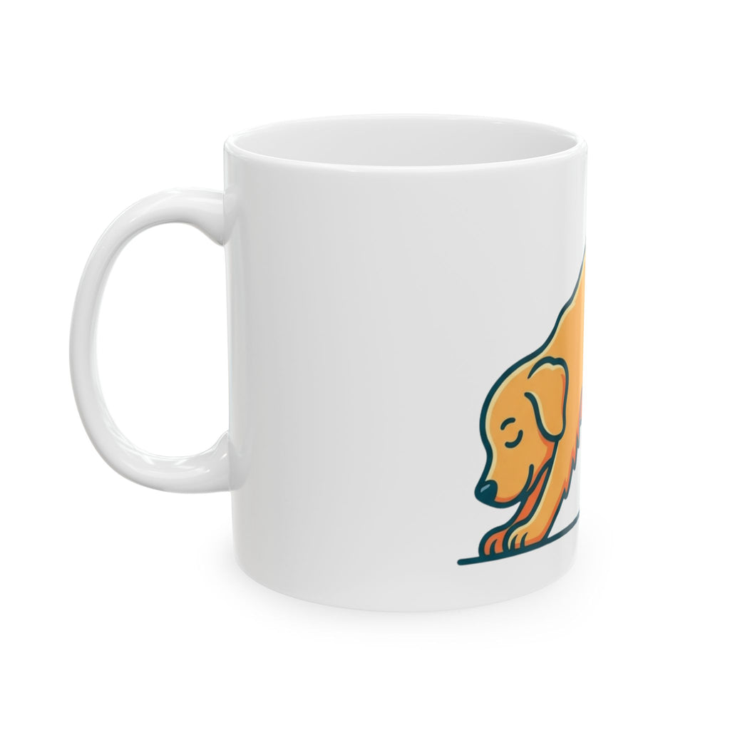 "Dog CALM" White Ceramic Mug — Graphic