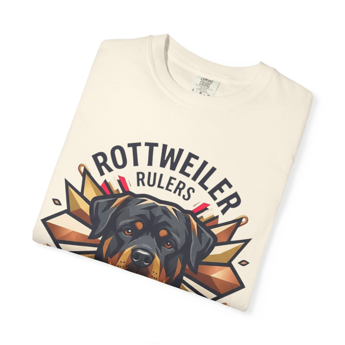 "Rottweiler Rulers Confident Powerful" Unisex Garment-Dyed Tee