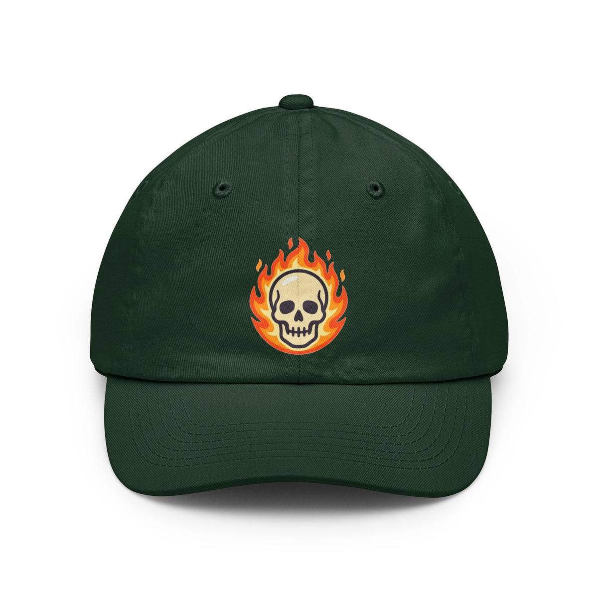Color: Forest Green | Hellfire Dad Hat — Graphic