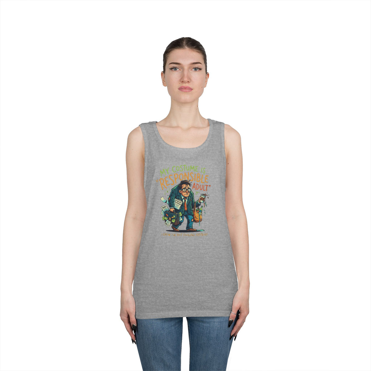 Color: Sport Grey | Responsible Adult Costume Tank Top