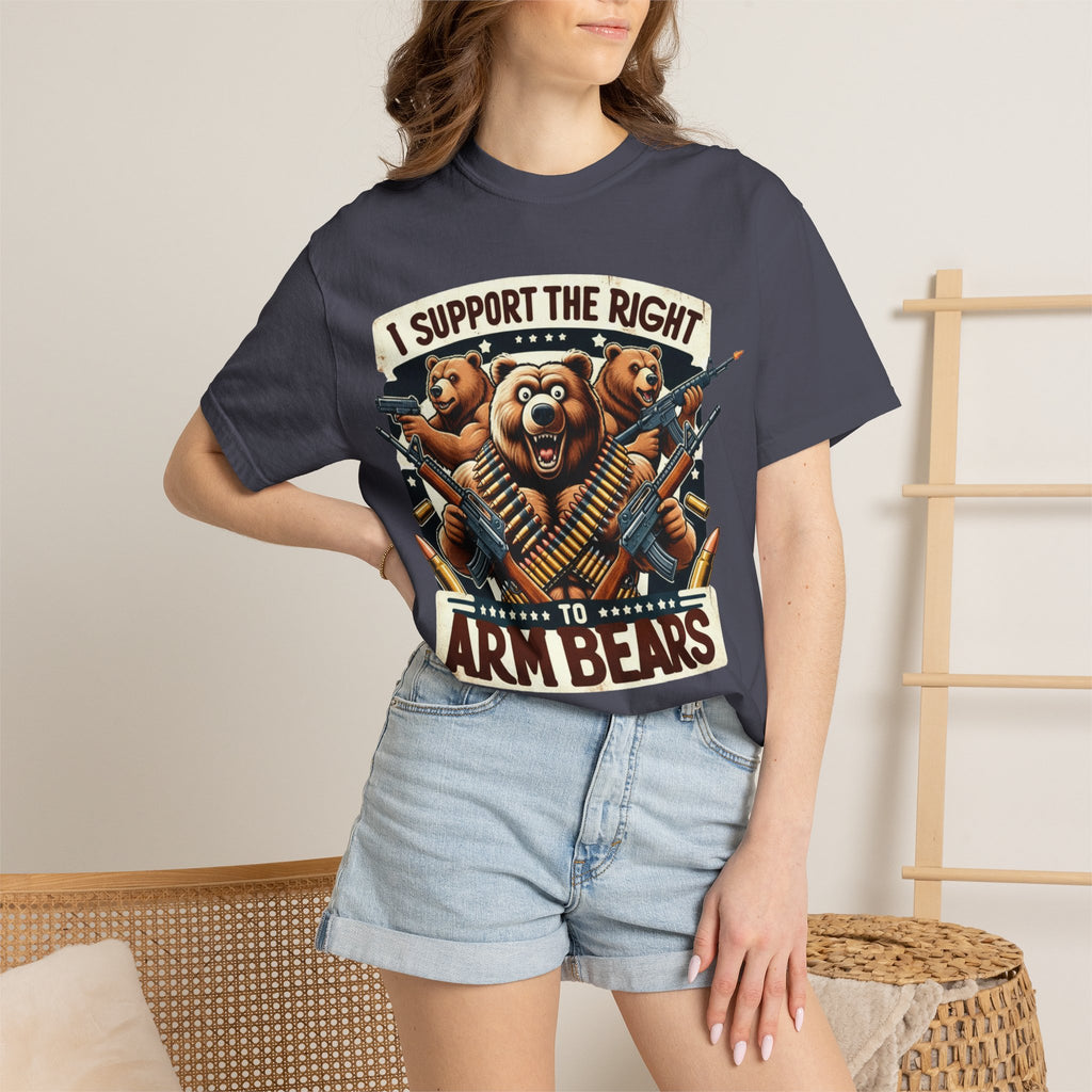 "The Right to Arm Bears (Tactical Trio)" Unisex Garment-Dyed T-shirt