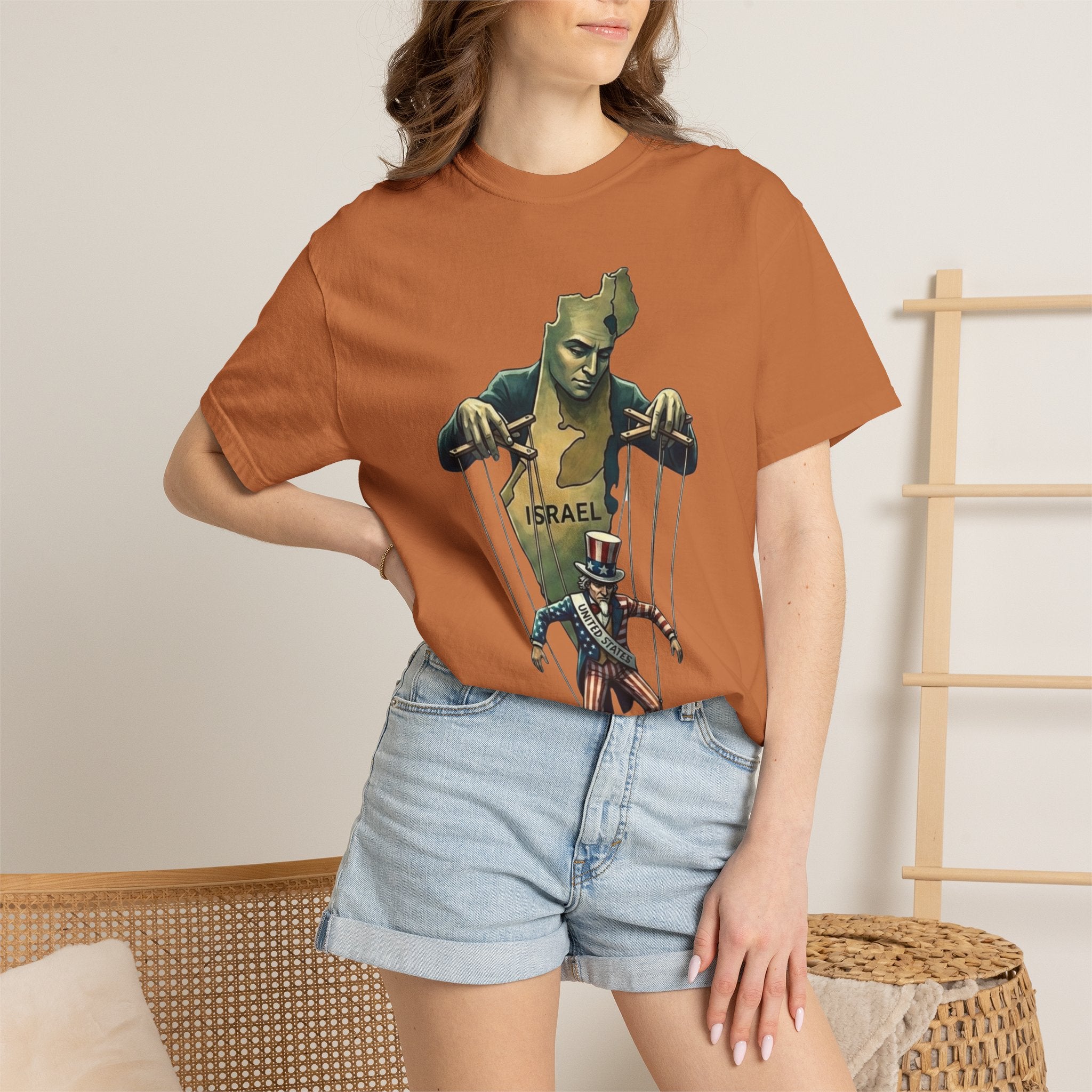 "The Global Puppet Master" Unisex Garment-Dyed T-shirt