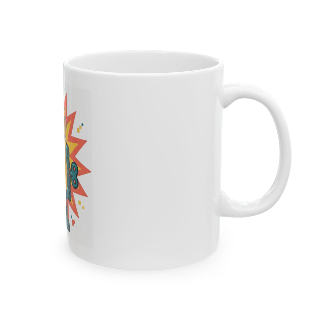 "Toy Robot" White Ceramic Mug