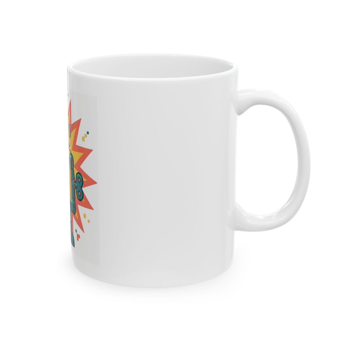 "Toy Robot" White Ceramic Mug