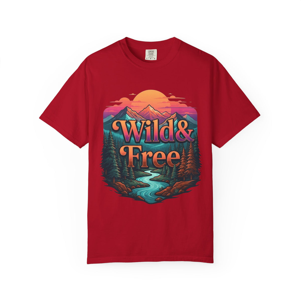 Color: Red | Wild & Free Unisex Garment-Dyed Tee