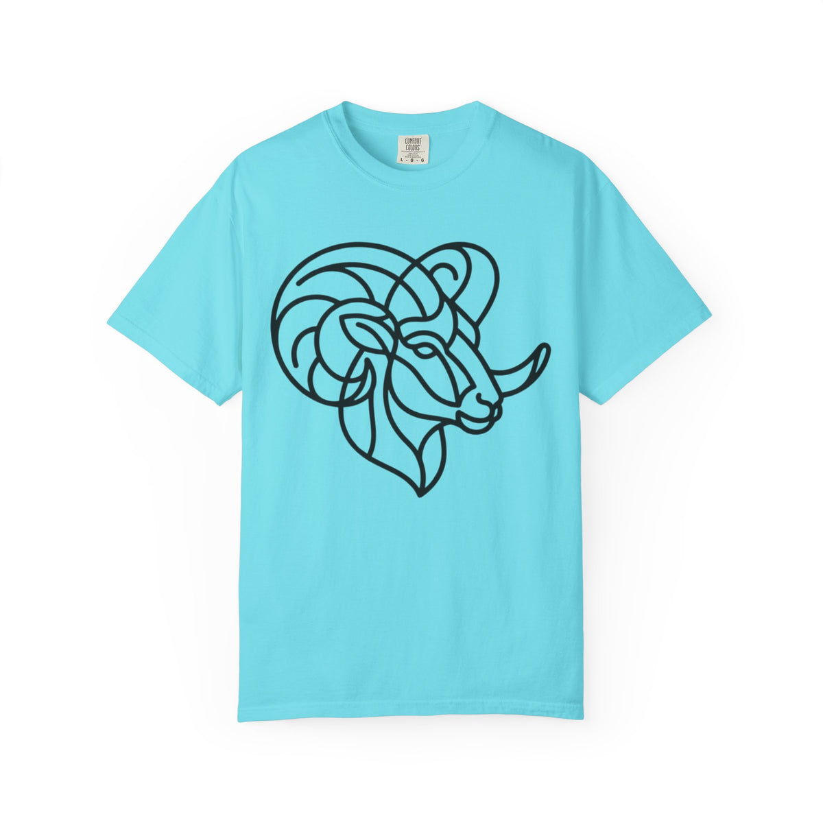 "Aries The Minimalist Ram" Unisex Garment-Dyed Tee